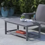 Flash Furniture JJ-T14022-GY-GG Charlestown Adirondack Coffee Table