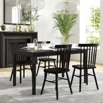 Flash Furniture KER-T-217EX-BLK-72-GG Henry Dining Table