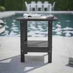 Flash Furniture LE-HMP-1035-1517H-BK-GG Newport Adirondack Side Table