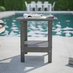 Flash Furniture LE-HMP-1035-1517H-GY-GG Newport Adirondack Side Table