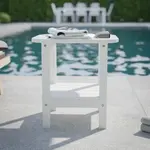 Flash Furniture LE-HMP-1035-1517H-WT-GG Newport Adirondack Side Table