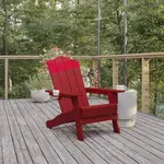 Flash Furniture LE-HMP-1044-10-RD-GG Newport Adirondack Patio Chair