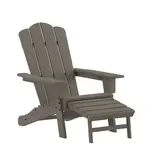 Flash Furniture LE-HMP-1044-110-BR-GG Newport Adirondack Patio Chair