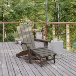 Flash Furniture LE-HMP-1044-110-BR-GG Newport Adirondack Patio Chair