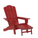 Flash Furniture LE-HMP-1044-110-RD-GG Newport Adirondack Patio Chair