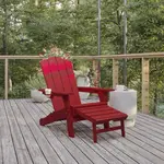 Flash Furniture LE-HMP-1044-110-RD-GG Newport Adirondack Patio Chair