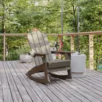 Flash Furniture LE-HMP-1044-31-BR-GG Newport Adirondack Rocking Chair