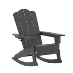 Flash Furniture LE-HMP-1044-31-GY-GG Newport Adirondack Rocking Chair