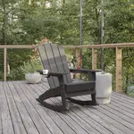 Flash Furniture LE-HMP-1044-31-GY-GG Newport Adirondack Rocking Chair