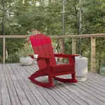 Flash Furniture LE-HMP-1044-31-RD-GG Newport Adirondack Rocking Chair
