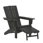 Flash Furniture LE-HMP-1045-110-BK-GG Halifax Adirondack Patio Chair