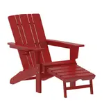 Flash Furniture LE-HMP-1045-110-RD-GG Halifax Adirondack Patio Chair