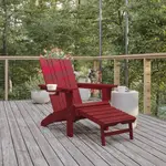 Flash Furniture LE-HMP-1045-110-RD-GG Halifax Adirondack Patio Chair