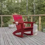 Flash Furniture LE-HMP-1045-31-RD-GG Halifax Adirondack Rocking Chair