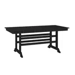 Flash Furniture LE-HMP-158-01-BLK-GG Abraham Adirondack Dining Table