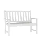 Flash Furniture LE-HMP-2035-12-WHT-GG Ellsworth Indoor/Outdoor Bench