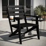 Flash Furniture LE-HMP-2037-10-BLK-GG Tolleson Adirondack Dinning Chair