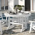 Flash Furniture LE-HMP-248-01-WHT-GG Colonel Adirondack Dining Table