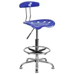 Flash Furniture LF-215-NAUTICALBLUE-GG Swivel Drafting Stool