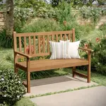 Flash Furniture LTS-0525-BR-GG Adele Patio Wood Bench