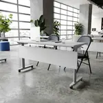 Flash Furniture MT-M6024-T-LEG-GRYGRY-GG Palmer Training Table