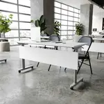 Flash Furniture MT-M6024-T-LEG-WHTGRY-GG Palmer Training Table