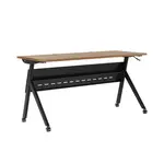 Flash Furniture MT-M6024-Y-LEG-WLNBLK-GG Davis Training Table