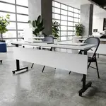 Flash Furniture MT-M7224-T-LEG-GRYBLK-GG Palmer Training Table
