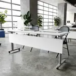 Flash Furniture MT-M7224-T-LEG-WHTGRY-GG Palmer Training Table