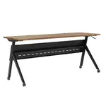 Flash Furniture MT-M7224-Y-LEG-WLNBLK-GG Davis Training Table