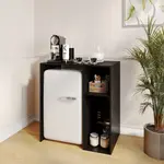 Flash Furniture NAN-17300-BK-GG Lotus Mini Fridge Bookshelf