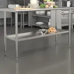 Flash Furniture NH-GU-2460-GG Work Table, Undershelf
