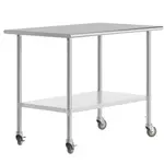 Flash Furniture
NH-WT-3048-CAS-GG Work Table,

Stainless Steel Top
with 
and 
- 720"W x 300"D
