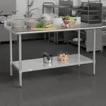Flash Furniture
NH-WT-3060-GG-B4-GG Work Table,

Stainless Steel Top
with 
and 
- 220"W x 220"D