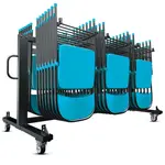 Flash Furniture QIN-FRCW45425-GG Hawkins Mobile Cart for Folding Table and Chairs