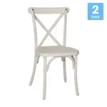 Flash Furniture RESXB-WHITE-2 Resin X-Back Chair