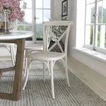 Flash Furniture RESXB-WHITE-2 Resin X-Back Chair