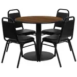 Flash Furniture RSRB1004-GG Table and Banquet Chair Set