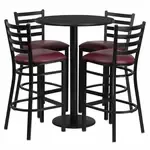 Flash Furniture RSRB1025-GG Table and Bar Stool Set