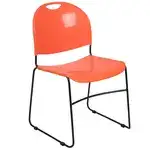 Flash Furniture RUT-188-OR-GG Hercules Series Ultra Compact Stacking Chair
