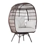 Flash Furniture SB-C-335-BR-CR-GG Zola Lounge Chair