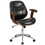 Flash Furniture SD-SDM-2235-5-BK-GG Bentwood Executive Swivel Office Chair