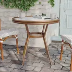 Flash Furniture SDA-AD641012-80-WHGY-NAT-GG Lourdes Bistro Table