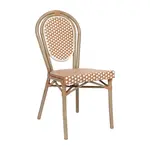 Flash Furniture SDA-AD642002S-NATWH-LTNAT-GG Lourdes Bistro Stacking Chair