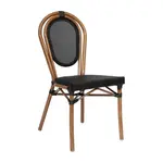 Flash Furniture SDA-AD642002S-TXT-BK-NAT-GG Marseille Bistro Stacking Chair