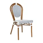 Flash Furniture SDA-AD642002S-WHNVY-NAT-GG Lourdes Bistro Stacking Chair
