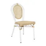 Flash Furniture SDA-AD642110-1-NAT-WH-GG Cannes Bistro Stacking Chair