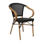 Flash Furniture SDA-ADS642108-BK-NAT-GG Marseille Bistro Stacking Chair
