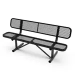 Flash Furniture SLF-AG4HUT2-H48L-BK-GG Sigrid Outdoor Bench