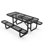 Flash Furniture SLF-EML72-H48L-BK-GG Mantilla Outdoor Picnic Table